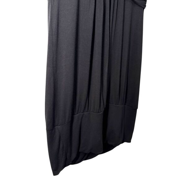 Vintage January 7 Women’s Large Zebra Print Mini Dress Black Stretch V-Neck Y2K - Picture 3 of 6